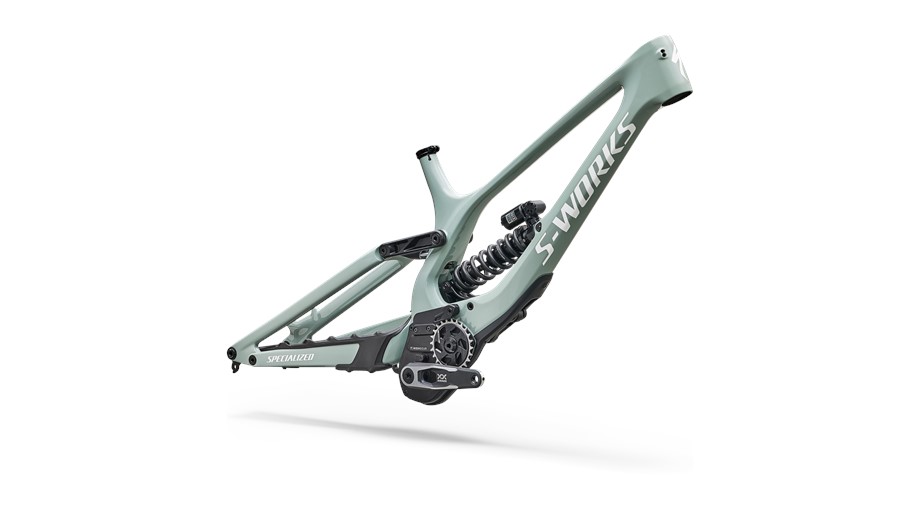 2027 Specialized S-Works Demo 11 Frameset Gloss Agave Grey / Metallic White Silver - S3