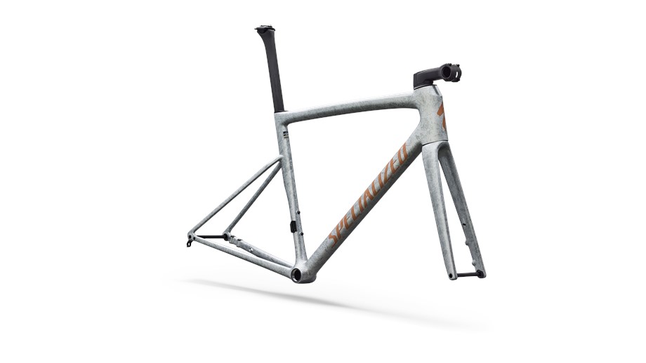 2026 Specialized Tarmac SL8 Frameset Gloss Silver Dust / Shadow Silver Dry Impasto / Photon Orange Tint Over Silver Dust - 49