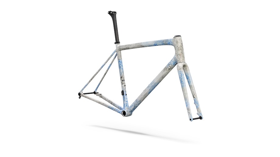 2026 Specialized S-Works Aethos 2 Frameset Gloss Blue + Black Ink Wash / Chrome - 52