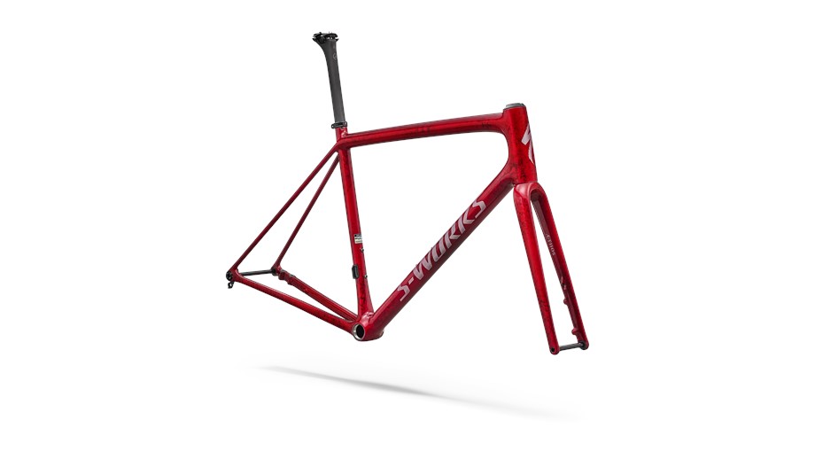2026 Specialized S-Works Aethos 2 Frameset Sandstone Metallic Base / Red Tint - 54