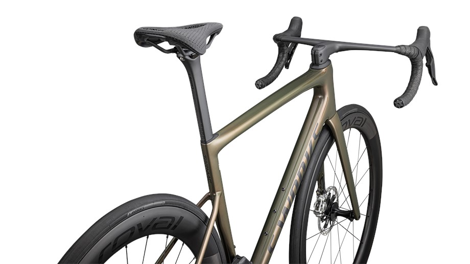 2025 Specialized S-Works Tarmac SL8 – SRAM RED AXS Gloss Cypress Metallic / Magenta To Gold Pearl / Satin Black Metallic - 44