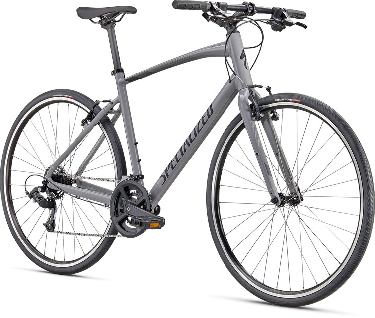 2022 Specialized Sirrus 1.0 Gloss Cool Grey / Smoke / Satin Black Reflective - XXS