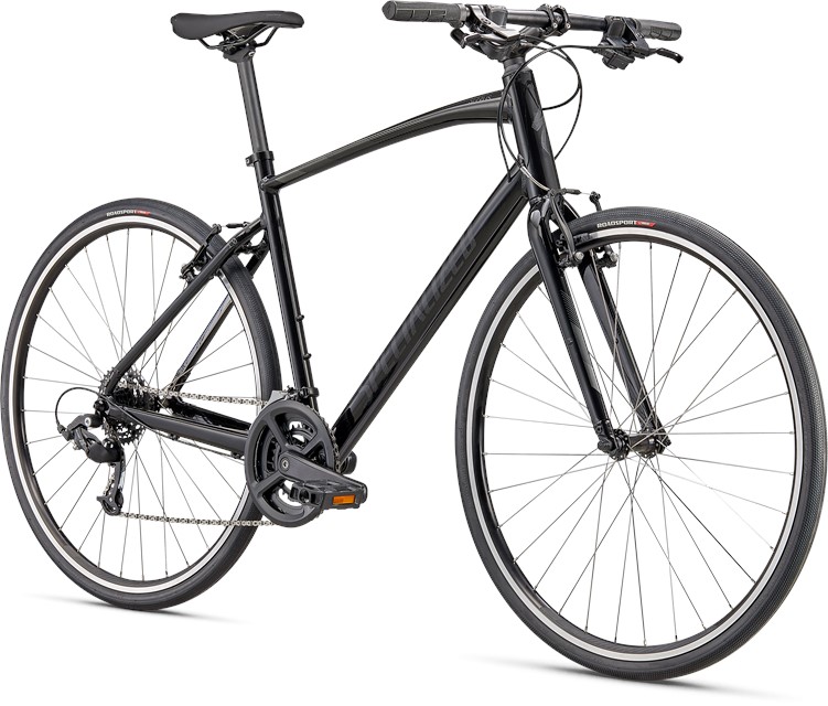 2022 Specialized Sirrus 1.0 Gloss Black / Charcoal / Satin Black Reflective - XXS