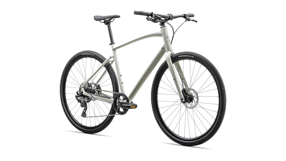 2025 Specialized Sirrus X 2.0 Gloss Dune White / Dove Grey Reflective - M