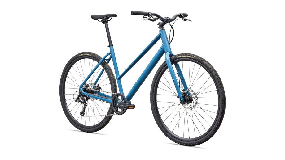 2026 Specialized Sirrus X 1.0 Step-Through Grey Blue / Cast Blue Metallic - M