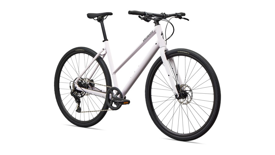 2027 Specialized Sirrus X 2.0 Step-Through Gloss Rose Shimmer / Metallic Obsidian Frost Reflective - XS