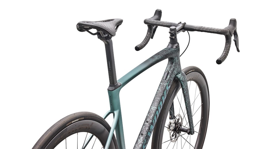 2026 Specialized S-Works Roubaix SL8 Satin Carbon / Fjord Metallic Dust Dry Impasto + Fade / Gloss Premium Fjord Metallic - 52
