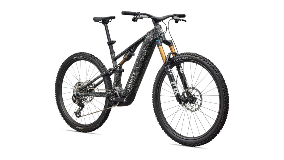 2026 Specialized S-Works Turbo Levo R Gloss Shadow Silver Blended Speckle Over Carbon / Silver Dust - S5