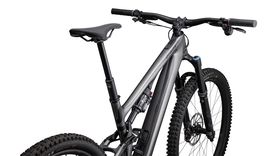 2023 Specialized Turbo Levo SL Expert Carbon Gloss Smoke / Gloss Black / Satin Flo Red / Silver Dust - S6