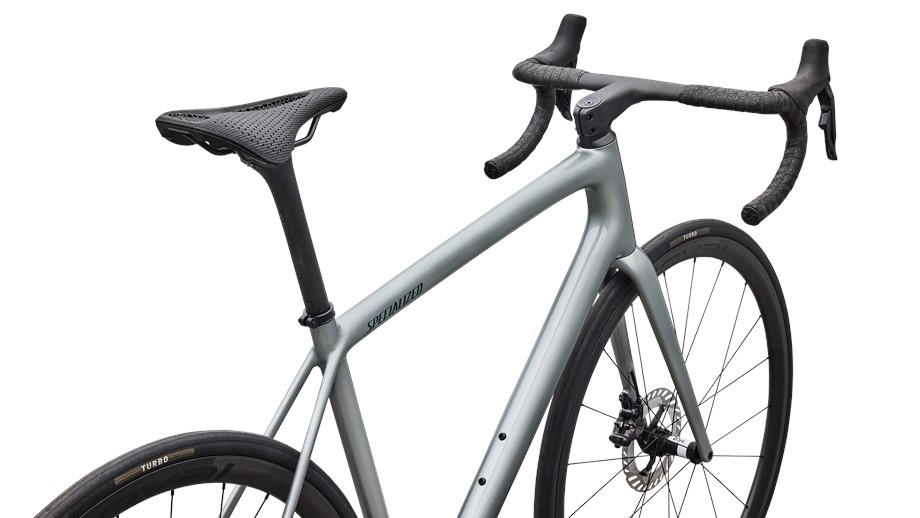 2026 Specialized Aethos 2 Pro Gloss Shadow Silver / Emerald Metallic - 61