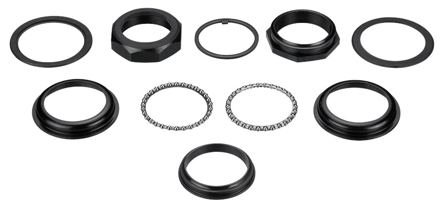 Specialized HDS COMPLETE, ZS50.6MM TOP & BOTTOM CUPS, 1/8" LOOSE BALL BRGS, TOP RACE FOR THREADED STEERER, W/ THREADED LOCKNUT, WASHER & STEEL CROWN RACE (H870D)