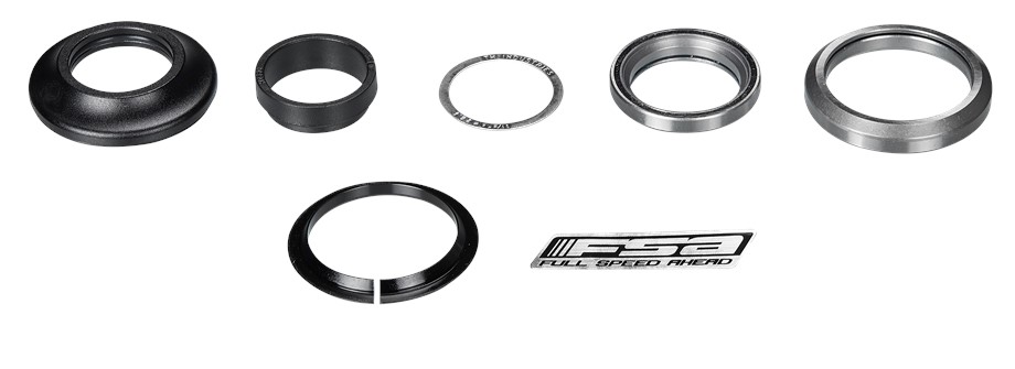 Specialized HDS COMPLETE, INTEGRATED, 1-1/8" UPPER (45X45), 1.5" LOWER (36X45), 52MM TOP COVER (H2216), W/ CROWN RACE FOR 1.5" TAPERED STEERER (HS-S-02) Black