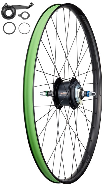 Specialized WHL TURBO, 650B, REAR, ALLOY, IGH BOLT-ON, 10X135MM, DISC, CENTERLOCK, 32H, SHIMANO 5-SPD. NEXUS HUB - BLACK W/ TURBO DCL