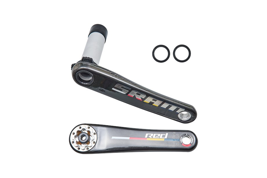 Specialized CRK SRAM RED E1, 165MM, L+R ARMS, CARBON, W/ CUSTOM BORA REDBULL DECAL (NO CHAINRINGS OR SPIDER) Red Bull - 165mm