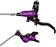 Hope EVO GR4 Disc Brake and Lever Set - Left Hand, Post Mount, 4-Piston, Braided Hydraulic Hose, Black/Purple