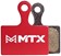 MTX Red Label RACE Disc Brake Pads - Ceramic/Kevlar Compound, Shimano Road XTR 9100 / GRX / Dura-Ace Road, 2-Piston, Single Set