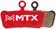 MTX Red Label RACE Disc Brake Pads - Ceramic/Kevlar Compound, SRAM G2 / Guide / Level 4P / Trail, 4-Piston, Single Set