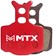 MTX Red Label RACE Disc Brake Pads - Ceramic/Kevlar Compound, Formula Cura, 2-Piston, Single Set