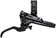 Shimano Deore XT BL-M8100/BR-M8120 Disc Brake and Lever - Rear, Hydraulic, Post Mount, 4-Piston, Finned Pads, I-SPEC EV Clamp Band, Black 