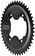Wolf Tooth Elliptical Aero 110 Asymmetric BCD Chainring - 46t, 110 Asymmetric BCD, 4-Bolt, Drop-Stop ST, For Shimano GRX 800 Series, Black