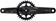 Samox Silver TM-1 Crankset - 155mm, 3-Bolt Direct Mount 30t Chainring, 24mm Chromoly Spindle, Black