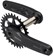 Samox Silver TM-1 Crankset - 155mm, 3-Bolt Direct Mount 30t Chainring, 24mm Chromoly Spindle, Black