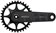 Samox Silver DH-1 Crankset - 155mm, 3-Bolt Direct Mount 34t Chainring, 28.99mm Aluminum Spindle, Black