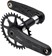 Samox Silver DH-1 Crankset - 155mm, 3-Bolt Direct Mount 34t Chainring, 28.99mm Aluminum Spindle, Black
