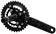 Samox X3 Crankset - 175mm, 9-10 Speed, 36/22t, 104/64bcd, 24mm Spindle, Black