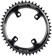 Wolf Tooth Elliptical Shimano 110 Asymmetric BCD Chainring - 46t, 110 Asymmetric BCD, 4-Bolt, Drop-Stop, For Shimano GRX Cranks, Black