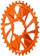Wheels Manufacturing Direct Mount Chainring - 34t, SRAM 3-Bolt Direct Mount, 3mm Offset, T-Type Chain Compatible, Orange