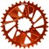 Wheels Manufacturing Direct Mount Chainring - 34t, SRAM 3-Bolt Direct Mount, 3mm Offset, T-Type Chain Compatible, Orange
