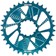 Wheels Manufacturing Direct Mount Chainring - 34t, SRAM 3-Bolt Direct Mount, 3mm Offset, T-Type Chain Compatible, Teal