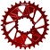 Wheels Manufacturing Direct Mount Chainring - 32t, SRAM 3-Bolt Direct Mount, 3mm Offset, Compatible with Hyperglide+ Chain, Red