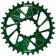 Wheels Manufacturing Direct Mount Chainring - 32t, SRAM 3-Bolt Direct Mount, 3mm Offset, Compatible with Hyperglide+ Chain, Green