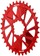 Wheels Manufacturing Direct Mount Chainring - 34t, SRAM 3-Bolt Direct Mount, 3mm Offset, Compatible with Hyperglide+ Chain, Red