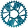 Wheels Manufacturing Direct Mount Chainring - 34t, SRAM 3-Bolt Direct Mount, 3mm Offset, Compatible with Hyperglide+ Chain, Teal