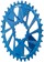Wheels Manufacturing Direct Mount Chainring - 34t, SRAM 3-Bolt Direct Mount, 3mm Offset, Compatible with Hyperglide+ Chain, Blue