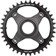 Shimano STEPS SM-CRE80-B Chainring - 38T Without Chainguard, 55mm Chainline, Black 