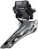 Shimano Ultegra FD-R8150 Di2 Front Derailleur - 2x12-Speed, Braze-on, Down Swing, For 50-54t Max, Black/Silver