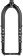Surly Dinner Fork - 27.5", 15x110mm Thru-Axle, 1-1/8" Straight Steerer, 420mm Axle To Crown, Steel, Black 