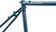 Ritchey Outback Breakaway Frameset - 700c, Steel, Blue, Large