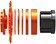 Wheels Manufacturing SOLO-SPLINE Micro Spline Single Speed Conversion Kit - 18t, For Shimano Micro Spline Hub Bodies, Orange