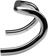MSW Short Drop Handlebar - Aluminum, 26mm, 44cm, Silver