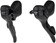 microSHIFT R7 Drop Bar Shift Lever Set - 3 x 7-Speed, Standard Reach, Shimano Compatible, Black 