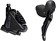 Shimano GRX ST-RX400/BR-RX400 Hydraulic Disc Brake and Brake/Shift Lever - Right, 10-Speed, Flat Mount, Finned Resin Pads, Black 