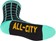 All-City Club Tropic Socks - 6", Black, Goldenrod, Teal, Small/Medium 