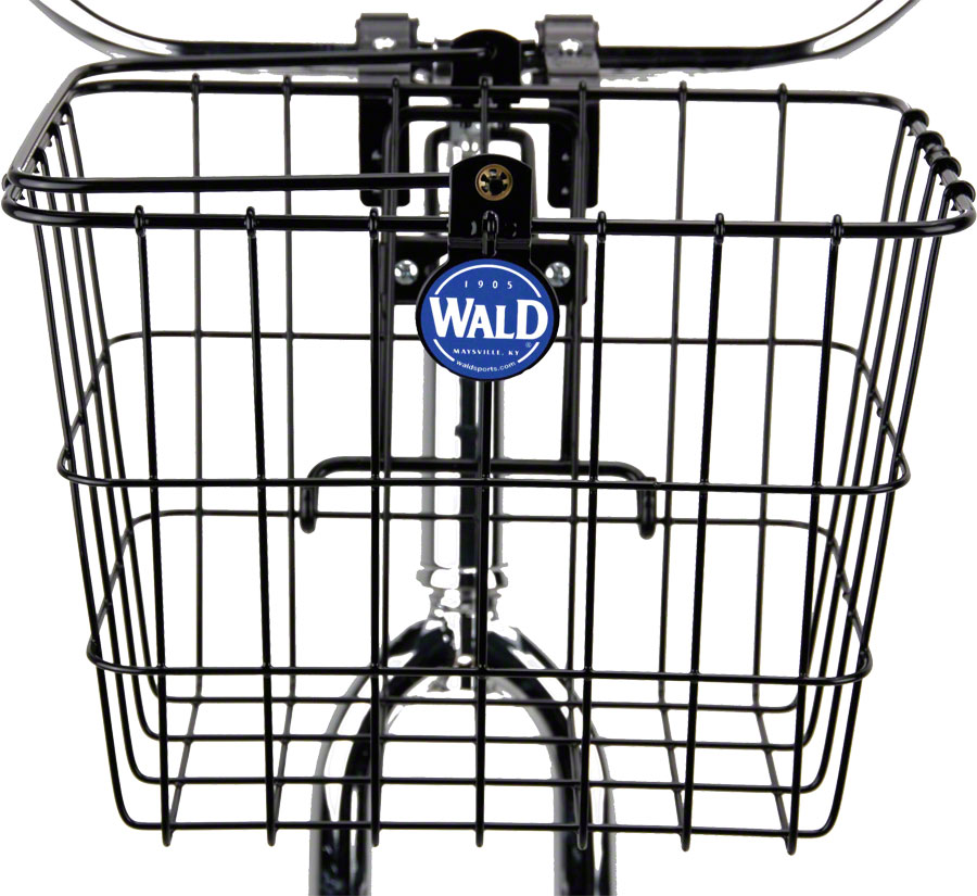 Wald 3114 Front Quick Release Basket with Bolt-On Mount: Gloss Black