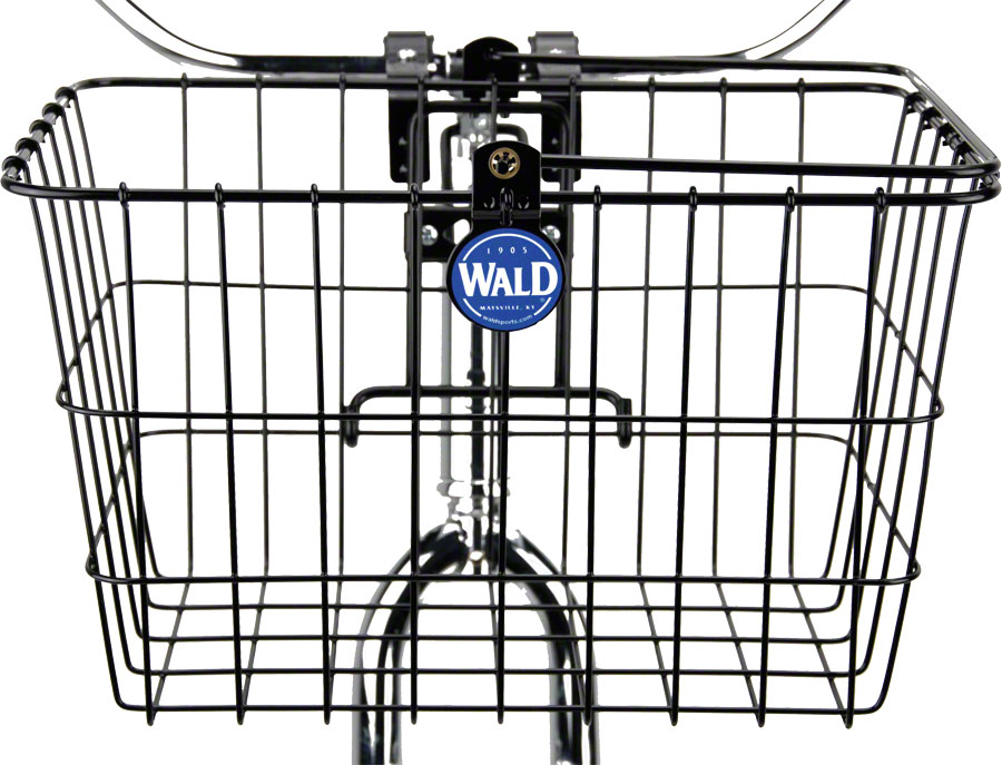 Wald 3133 Front Quick Release Basket with Bolt-On Mount: Gloss Black






