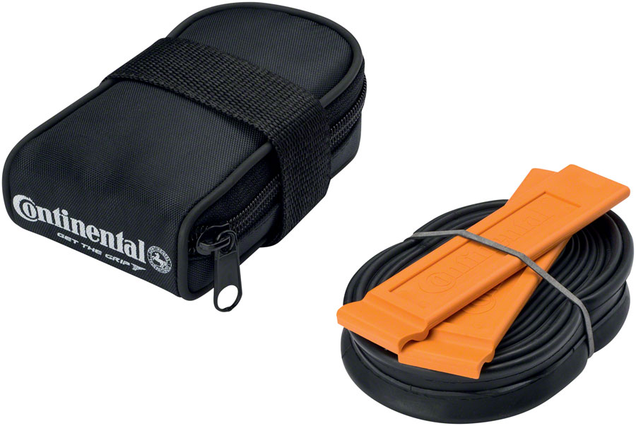 Continental Saddle Bag - Includes 700 x 18-25 Presta Tube, 2 Tire Levers, Black 